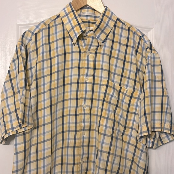 BILL BLASS plaid short sleeve mens button down shirt - Picture 6 of 6